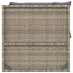 vidaXL Salon de jardin 3 Pièces avec coussins Gris Résine tressée