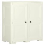 vidaXL Armoire plastique 79x43x85 5 cm design bois glace à la vanille