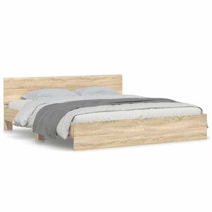 vidaXL Cadre de lit sans matelas chêne sonoma 160x200 cm