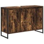 vidaXL Ensemble de mobilier de salle de bain avec tiroir Chêne fumé