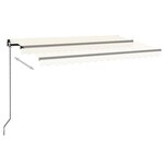 vidaXL Auvent manuel rétractable 450x300 cm Crème