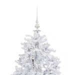 vidaXL Arbre de Noël neigeux avec base de parapluie Blanc 140 cm