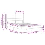 vidaXL Cadre de lit avec tête de lit Vert foncé 160 x 200 cm Tissu