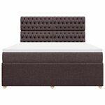 vidaXL Sommier à lattes de lit avec matelas Marron foncé 180x200 cm