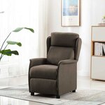 vidaXL Chaise de massage Taupe 67.5 x 93.5 x 101.5 cm tissu