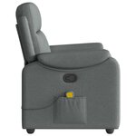 vidaXL Fauteuil de massage inclinable Gris foncé Tissu