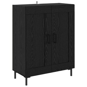 vidaXL Buffet Chêne noir 69 5 x 34 x 90 cm Bois d'ingénierie et fer
