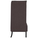 vidaXL Canapé à Haut Dossier 101cm Marron foncé tissu