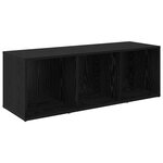 vidaXL Meuble TV 4 Pièces Chêne Noir Bois Ingénieur