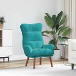 vidaXL Fauteuil Relaxant en Velours Turquoise