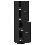 vidaXL Armoire d'apothicaire noir 40x41x174 5 cm bois d'ingénierie