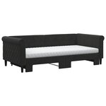 vidaXL Lit de jour avec gigogne et matelas noir 90x190 cm velours