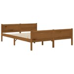 vidaXL Cadre de lit sans matelas pin massif marron miel 140x200 cm