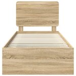 vidaXL Cadre de lit Chêne Sonoma 75 x 190 cm Pin massif