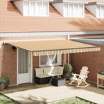 vidaXL Auvent Rétractable Multicolore 450 × 300 cm Polyester et Acier