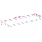 vidaXL Dessus de table bord vivant 120x40x2 5 cm bois de manguier brut