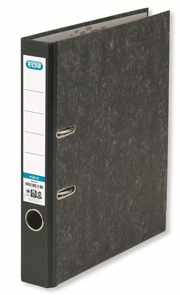 classeur smart marbré nuageux  dos: 50 mm  noir  A4 ELBA