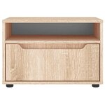 vidaXL Meuble TV VISNES chêne sonoma 60x40x38 cm bois d'ingénierie