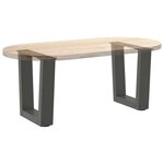 vidaXL Pieds de table basse en forme de V  2 pièces  anthracite  30 x (30-31 3) cm  acier