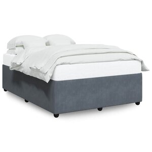 vidaXL Cadre de lit sans matelas gris foncé 140x200 cm velours