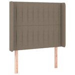 vidaXL Tête de lit à LED Taupe 93x16x118/128 cm Tissu