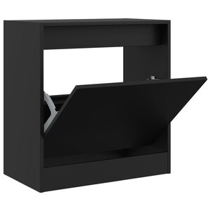 vidaXL Armoire à chaussures noir 60x34x63 5 cm bois d'ingénierie
