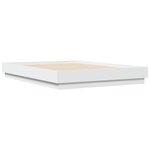 vidaXL Cadre de lit avec lumières LED blanc 120x190 cm