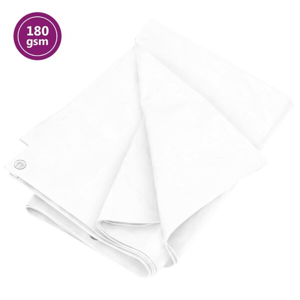 vidaXL Bâche 180 g/m² 6x6 m Blanc PEHD