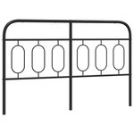 vidaXL Tête de lit métal noir 137 cm