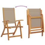 vidaXL Ensemble à manger de jardin 7Pièces bois d'acacia solide textilène