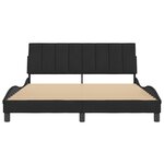 vidaXL Cadre de lit sans matelas Hanko noir 160x200 cm velours