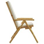 vidaXL Chaises inclinables de jardin pliantes lot de 2 coussins bambou