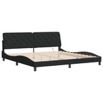 vidaXL Cadre de lit avec LED sans matelas noir 200x200 cm velours
