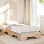 vidaXL Cadre de lit sans matelas empilable 100x200 cm bois massif