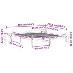 vidaXL Cadre de lit avec tables de chevet Naturel 200 x 220 cm