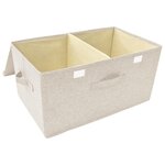 vidaXL Boîte de rangement Tissu 50x30x25 cm Crème