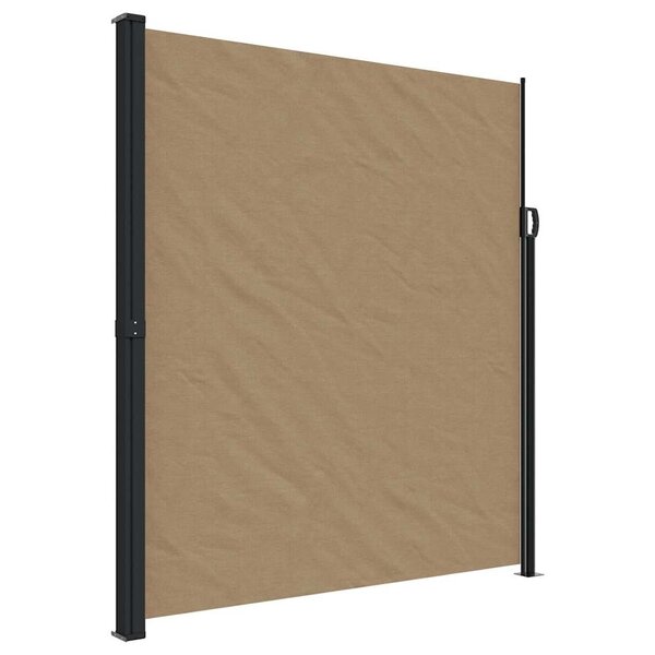 vidaXL Auvent latéral rétractable taupe 220x600 cm