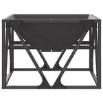 vidaXL Braise Noir 50 x 50 x 35 cm Acier laminé à froid