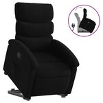 vidaXL Fauteuil inclinable noir tissu