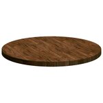 vidaXL Plateau de table Marron clair Ø 90 x 4 cm Chêne massif