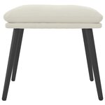 vidaXL Repose-pied Blanc crème 45x29 5x35 cm Velours