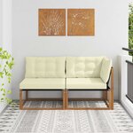 vidaXL Canapé central et d'angle 2 Pièce Naturel Bois d'Acacia Massif