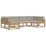 vidaXL Ensemble de canapés d'extérieur 6 pc Blanc et gris clair