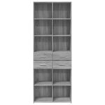 vidaXL Buffet haut sonoma gris 70x42 5x185 cm bois d'ingénierie