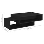 vidaXL Table basse Noir 105x55x32 cm Bois d’ingénierie