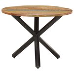 vidaXL Table à dîner ronde 100x100x75 cm Bois de récupération massif