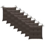 vidaXL Chaises pliables de jardin avec coussins lot de 8 Teck solide