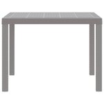 vidaXL Table de Jardin Gris clair 100 x 100 x 73 cm polyrotin