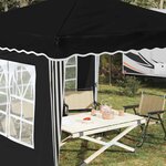 vidaXL Tente de fête pop-up 288 x 288 x 245 cm Noir Tissu Oxford