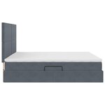 vidaXL Lit de rangement LED avec matelas Gris foncé 160 x 200 cm